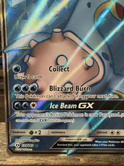 Pokemon TCG Lapras GX Full Art Ultra Rare Holo 139/149 Sun & Moon Base Set NM - Image 4