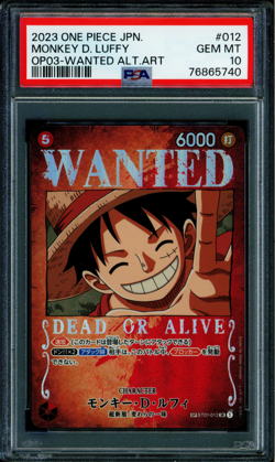 Monkey D. Luffy - ST01-012 - PSA 10 - Alt Art Japanese - OP03 - One Piece - 6574 - Image 1