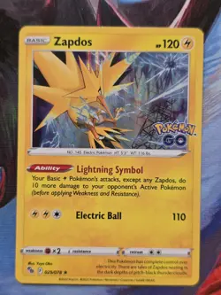 Zapdos 029/078 SW&SH Pokemon GO Holo Rare Pokemon Card - Image 1