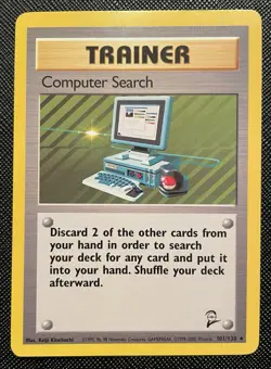 Pokemon Computer Search 101/130 Rare Base Set 2 Card - Image 1
