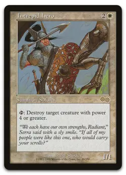 Intrepid Hero #19 (LP) Urza's Saga USG Magic MTG - Image 1