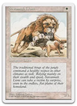 Savannah Lions (NM) Fourth Edition 4ED Magic MTG - Image 1