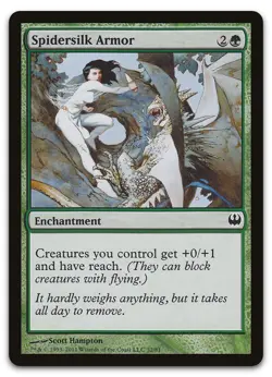 Spidersilk Armor #32 (NM) Knights vs Dragons DDG Magic MTG - Image 1