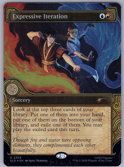 Expressive Iteration Avatar: The Last Airbender Secret Lair MTG Rainbow Foil NM - Image 1