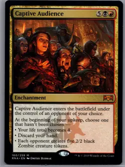 Captive Audience 160/259 NM-Mint, English Ravnica Allegiance MTG Magic - Image 1