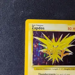 Pokemon TCG Zapdos Fossil 15/62 Unlimited Holo Rare LP+ - Image 2