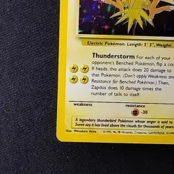 Pokemon TCG Zapdos Fossil 15/62 Unlimited Holo Rare LP+ - Image 5