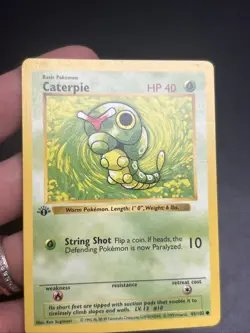 Pokemon TCG 1st Edition Shadowless Caterpie 45/102 Shadowless Base Set - Image 4