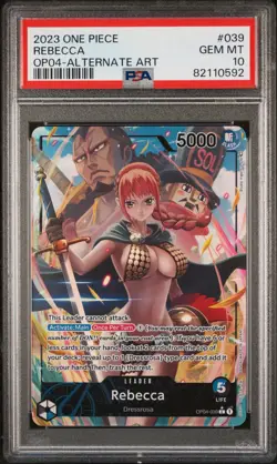 Rebecca Alt Art Leader OP04-001 One Piece English PSA 10 - Image 1