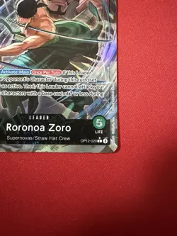 One Piece Card Roronoa Zoro OP12-020 Alt Art Leader ENG Perfect Condition - Image 5