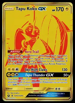 Pokemon Card - Tapu Koko GX Hidden Fates Shiny Vault SV93/SV94 Holo Full Art - Image 1