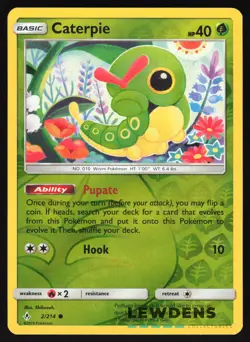 Caterpie - 2/214 - Reverse Holo Common - Unbroken Bonds - Pokemon Card - Image 1