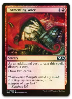 Tormenting Voice #164 (Foil) (NM) Core Set 2019 M19 Magic MTG - Image 1