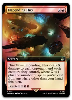 Impending Flux (Extended Art) (Surge Foil) #977 (NM) Doctor Who WHO Magic MTG - Image 1