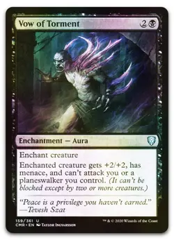 Vow of Torment #159 (Foil) (NM) Commander Legends CMR Magic MTG - Image 1