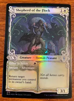 2019 Magic the Gathering MTG Throne of Eldraine Foil Sheperd of the Flock #278 - Image 1