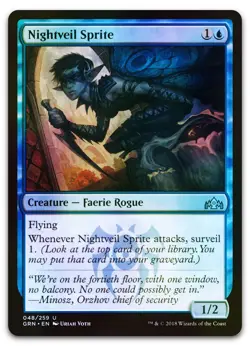 Nightveil Sprite #48 (Foil) (NM) Guilds of Ravnica GRN Magic MTG - Image 1