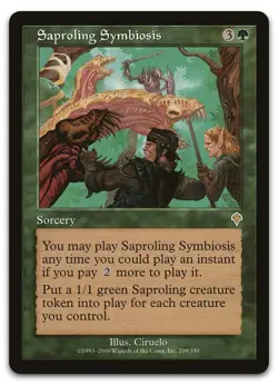 Saproling Symbiosis #209 (NM) Invasion INV Magic MTG - Image 1