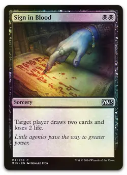 Sign in Blood #114 (Foil) (NM) Magic 2015 M15 Magic MTG - Image 1