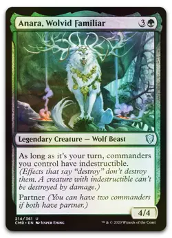 Anara, Wolvid Familiar #214 (Foil) (NM) Commander Legends CMR Magic MTG - Image 1