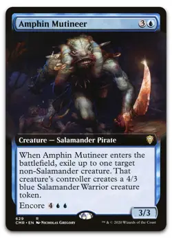 Amphin Mutineer (Extended Art) #629 (NM) Commander Legends CMR Magic MTG - Image 1