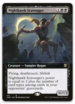 Nighthawk Scavenger (Extended Art) #341 (NM) Zendikar Rising ZNR Magic MTG - Image 1
