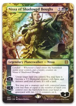Nissa of Shadowed Boughs (Borderless) #283 (Foil) NM Zendikar Rising Magic MTG - Image 1
