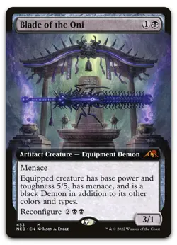 Blade of the Oni (Extended Art) #453 (NM) Kamigawa Neon Dynasty NEO Magic MTG - Image 1