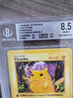 Pikachu Red Cheeks (BGS 8.5 QUAD) - Pokemon Base Set 1st Ed Shadowless - Image 1