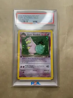 Pokemon Dark Slowbro Team Rocket 12/82 1st Edition Holo 2000 PSA 9 Rare Card - Image 1