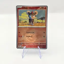 Pokemon Litleo 015/131 Prismatic Evolutions Pokeball Reverse Holo NM - Image 1