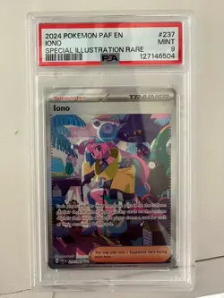 Iono 237/091 Pokemon TCG Paldean Fates PSA 9 Mint - Image 1