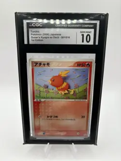 2006 Pokemon Japanese Torchic 1st Edition Ocean’s Kyogre ex Deck 001/016 CGC 10 - Image 1