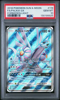 Palkia GX 119/131 Full Art Ultra Rare Pokemon Forbidden Light PSA 10 GEM MINT - Image 1