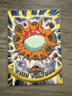 2000 Pokemon Voltorb #100 TV Animation Edition Topps Blue Logo - Image 1