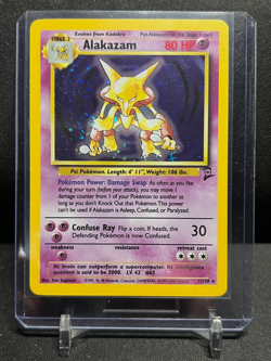 Alakazam 1/130 Holo Rare Pokemon 2000 Base Set 2 LP - Image 1