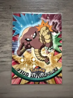 Pokemon HITMONLEE #106 [Non-Holo] Topps Blue Logo 1st TV Animation - Image 1