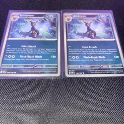 Pokemon TCG Umbreon Scarlet And Violet Obsidian Flames 130/197 Uncommon Lot Of 2 - Image 1
