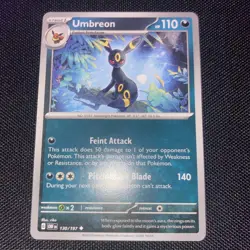 Pokemon TCG Umbreon Scarlet And Violet Obsidian Flames 130/197 Uncommon Lot Of 2 - Image 2