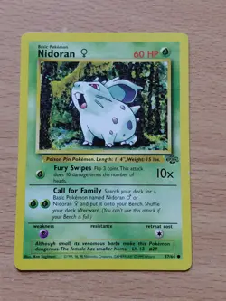 Pokemon Trading Card Game TCG Nidoran Jungle Set 57/64 1999 Regular - Image 1