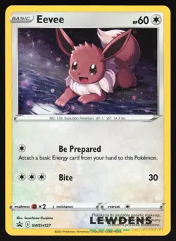 Eevee - SWSH127 - Cosmos Holo Black Star Promo - Pokemon Card - SWIRL - Image 2