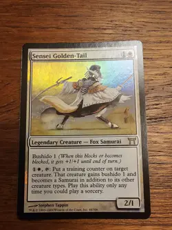 MTG Sensei Golden-Tail FOIL Champions of Kamigawa LP/NM White Rare - Image 1