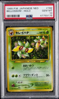 2000 POKEMON JPN NEO #182 BELLOSSOM-HOLO PSA 10 - Image 1