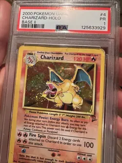 FLAME SWIRL PSA 1 2000 Base Set 2 II Charizard 4/130 Holo Foil Rare WOTC Pokemon - Image 3