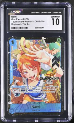 One Piece Nami OP09-050 Championship 25-26 Top 64 CGC 10 - Image 1