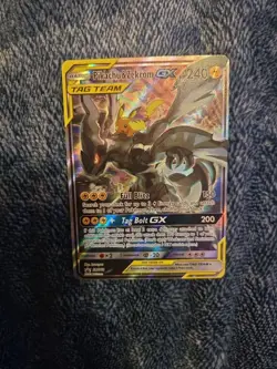 Pokemon TCG Pikachu & Zekrom GX Team Up Holo Card Sm168 NM Condition - Image 1