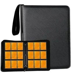 Premium 9-Pocket Zipper Card Binder for 720 MTG TCG Sports Cards - Black - Image 1