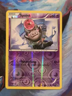 Spoink 30/124 XY Fates Collide Reverse Holo Common Pokemon Card - Image 1