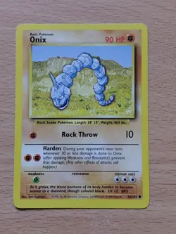 Pokemon Trading Card Game TCG Onix Base Set 56/102 Regular 1999 - Image 1