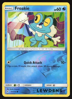 Froakie - 51/214 - Reverse Holo Common - Unbroken Bonds - Pokemon Card - Image 1